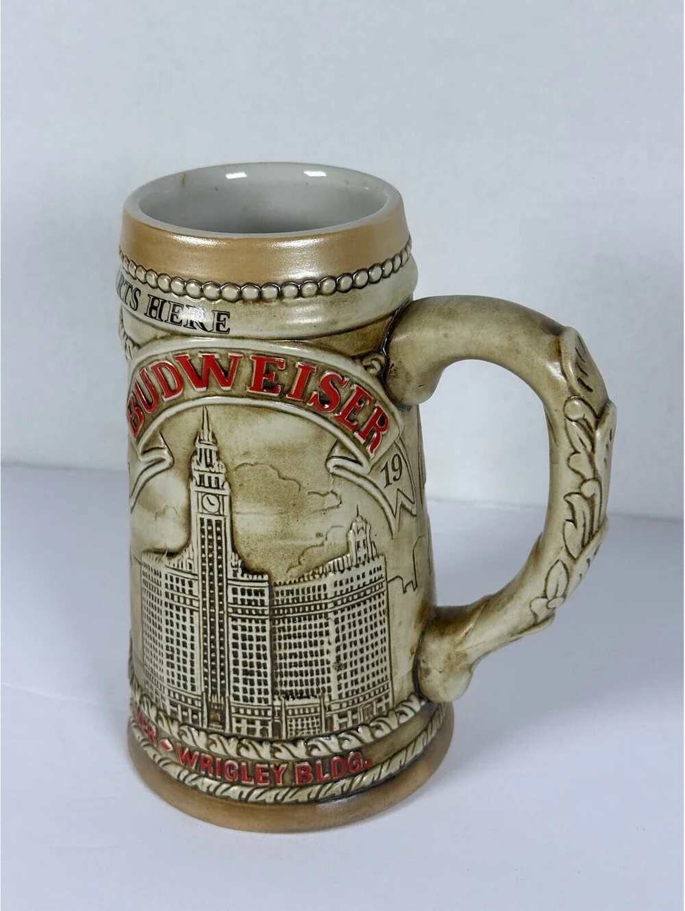 Vintage Budweiser Chicago Landmarks Beer Stein Ceramarte Limited Edition